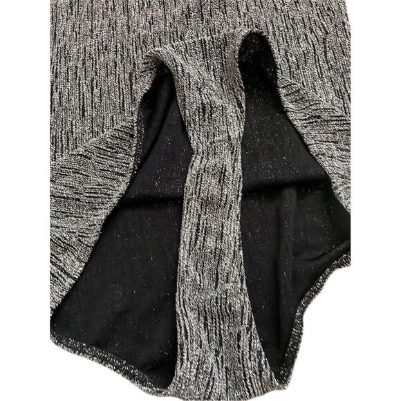 Women's One-Shoulder Rib-Knit Bodysuit Swimsuit Gray M - Picture 7 of 9